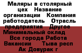 Маляры в столярный цех › Название организации ­ Компания-работодатель › Отрасль предприятия ­ Другое › Минимальный оклад ­ 1 - Все города Работа » Вакансии   . Тыва респ.,Ак-Довурак г.